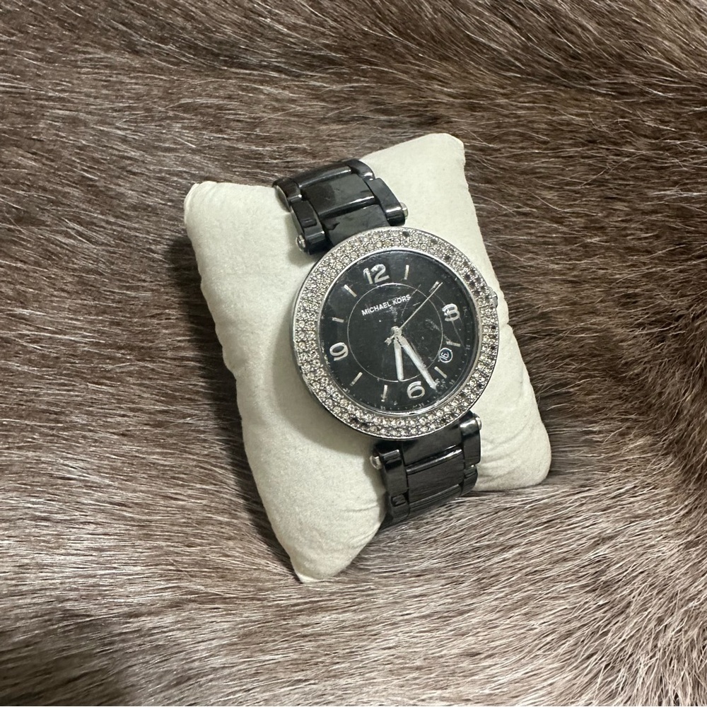 Micheal Kors Black Watch jewel encrusted